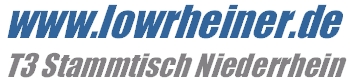 Lowrheiner: T3 Stammtisch Niederrhein -  Der Treffpunkt f�r VW Bus Fahrer von Rhein und Ruhr